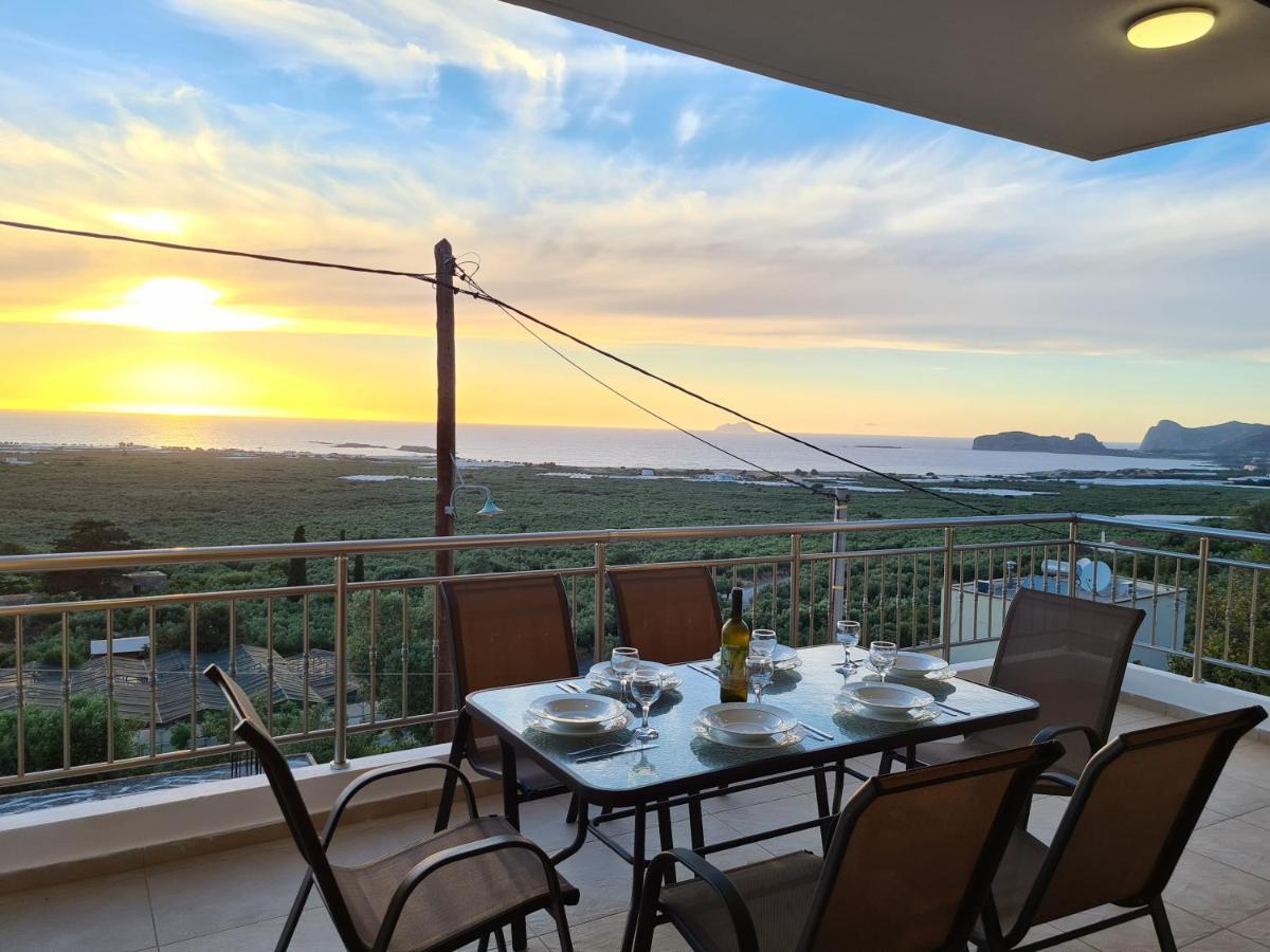 New Villa Kalimera, View To Falasarna Beach Plátanosz Kültér fotó