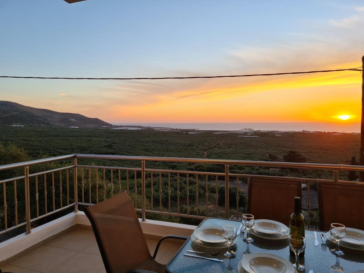 New Villa Kalimera, View To Falasarna Beach Plátanosz Kültér fotó